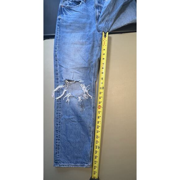 American Eagle Jeans 90’s Boyfriend Distressed Women’s 6 Long Blue **READ** - Picture 10 of 10